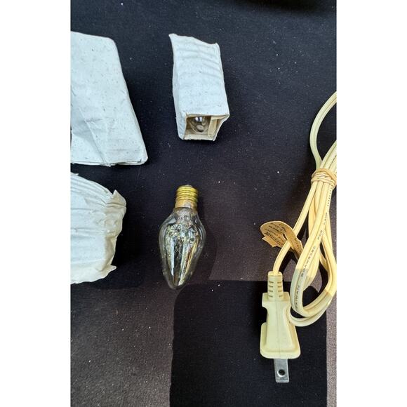 3 Vintage Noma Electric Christmas Ornament Window Candlestick & Bulbs -S1A - Picture 4 of 10